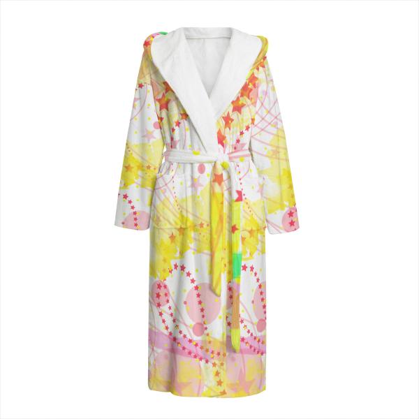 Bunter Bademantel Paul aus Flanell – flauschig & farbenfroh, Größen S–2XL